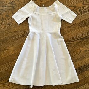 Guess XS white Fit and flare dress